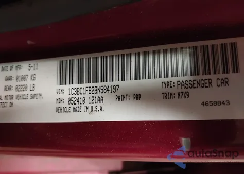 2011 Chrysler 200 Touring from USA, damaged, VIN 1C3BC1FB2BN584197